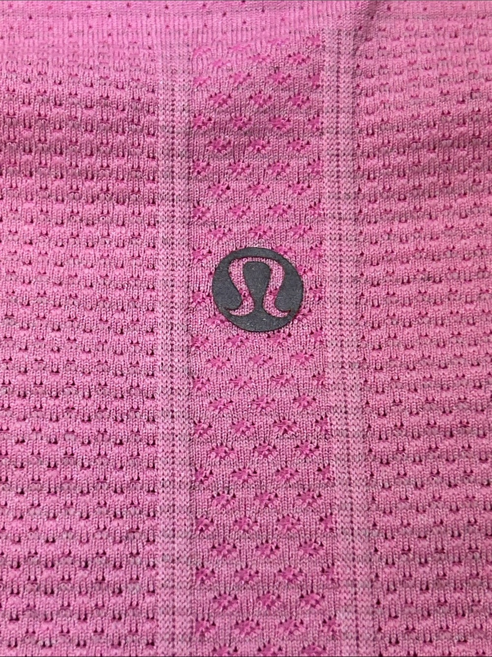 lululemon athletica Pink Short Sleeve Tee with Black Sleeves image 3
